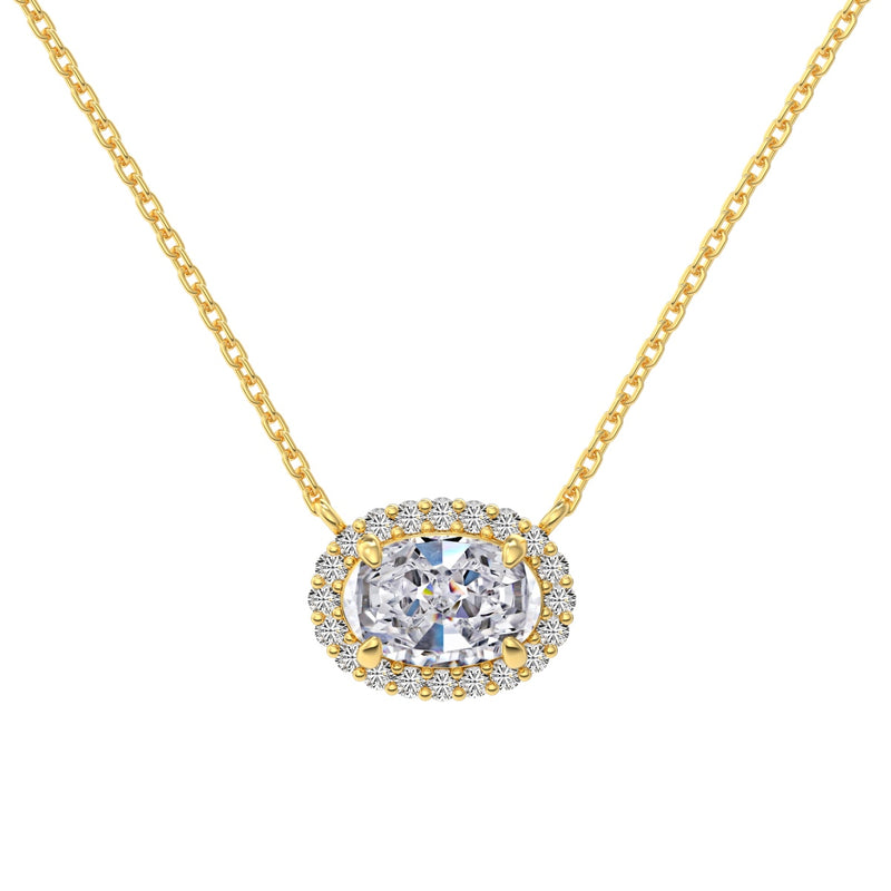 Oval Halo Kette