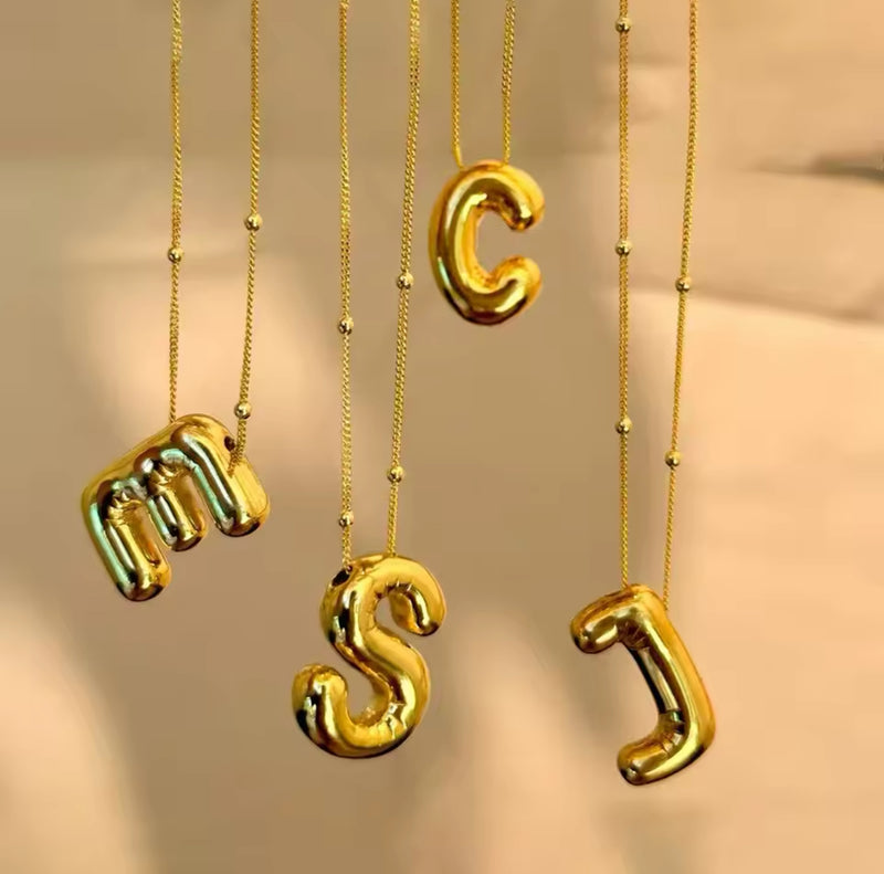 Balloon Initial Necklace