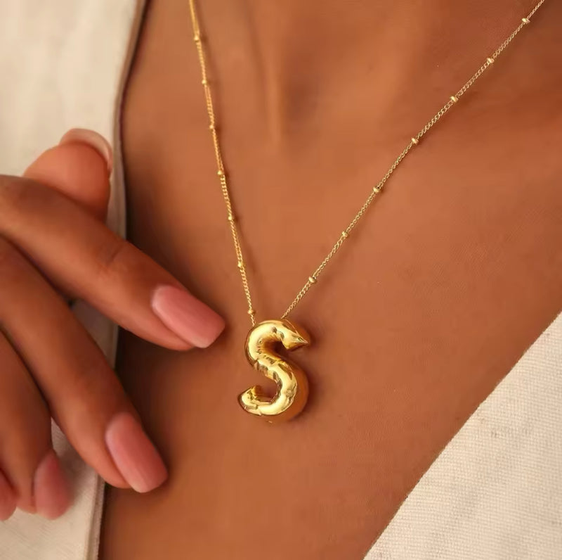 Balloon Initial Necklace